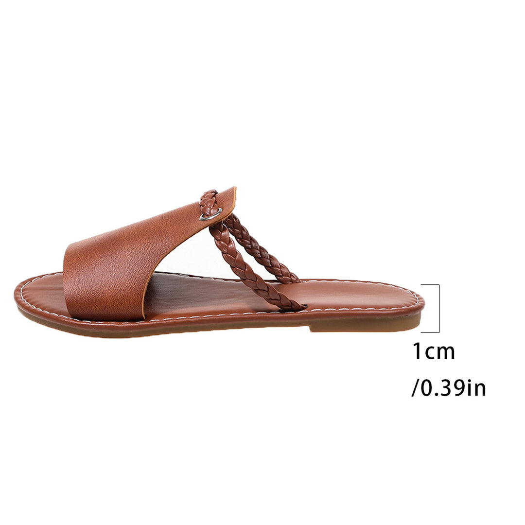 Damen bequeme Pantoletten mit geflochtenem Design EB