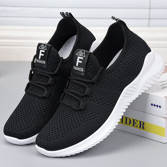 Damen Atmungsaktive Komfort Sneakers mit elastischem Strickdesign EB