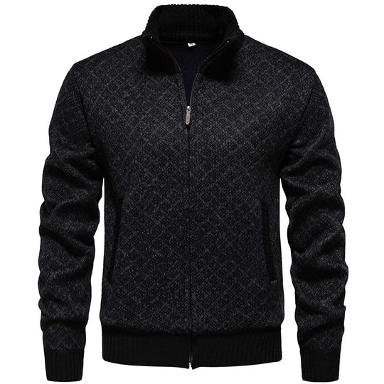 Herren sportliche Strickjacke mit modernem Muster EB
