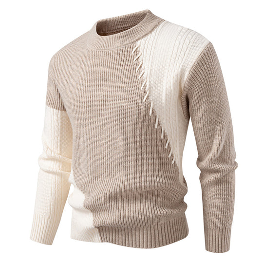 Herren modischer Strickpullover mit einzigartigem Kabeldesign EB