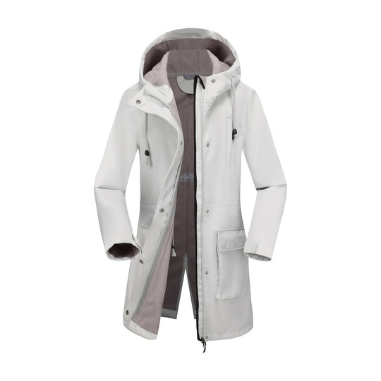 Damen funktionale Outdoor-Jacke mit verstellbarem Taillenzug und Innenfutter EB