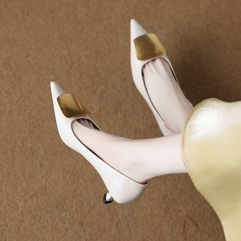 Damen elegante spitze Pumps mit modischem Absatz EB