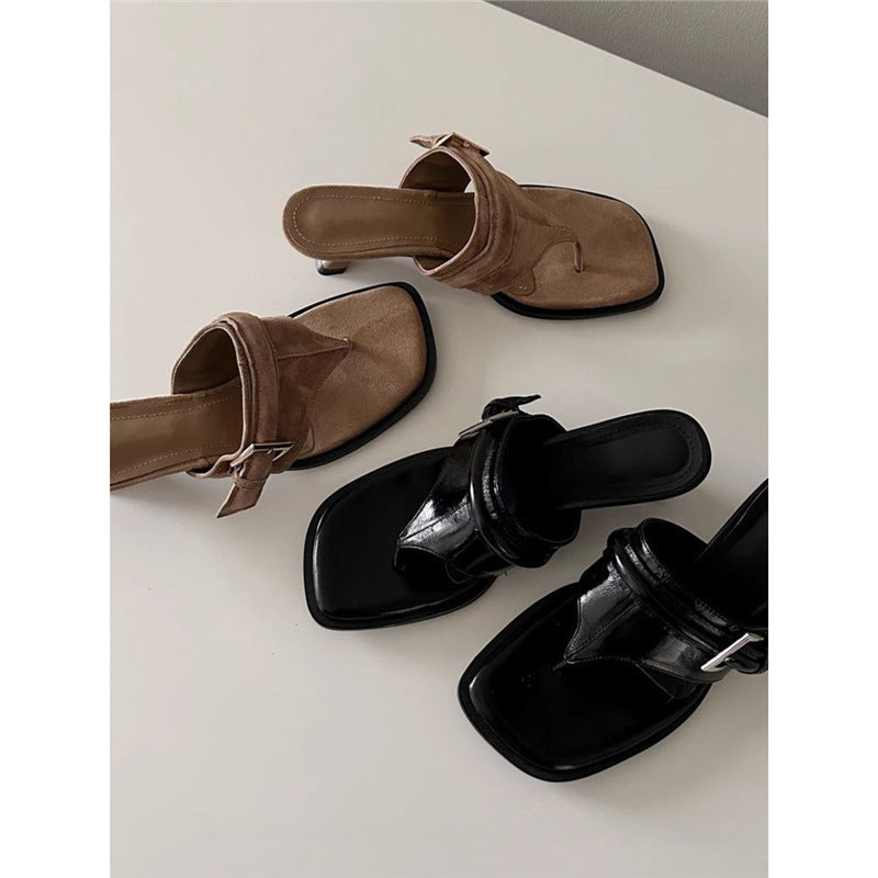 Damen elegante Plateau-Sandalen mit modischen Riemchen EB