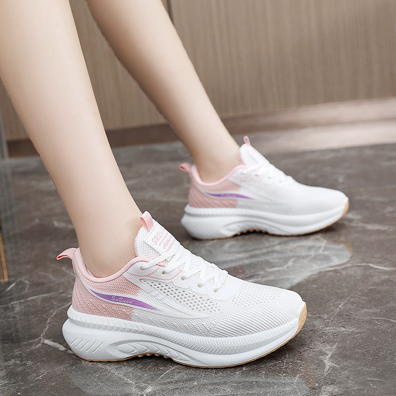 Damen Sportliche Sneakers mit atmungsaktivem Mesh-Obermaterial und dämpfendem Sohlenprofil EB