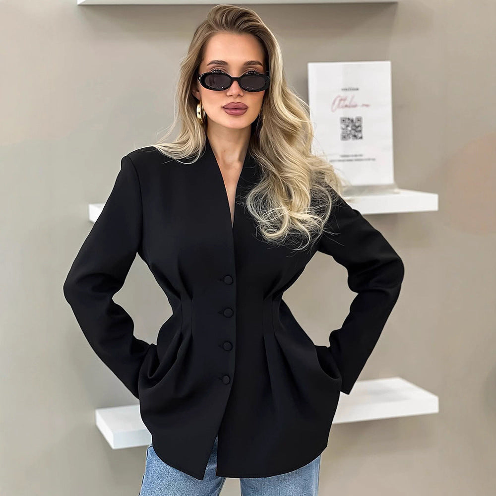Damen Eleganter Blazer mit taillierten Akzenten EB