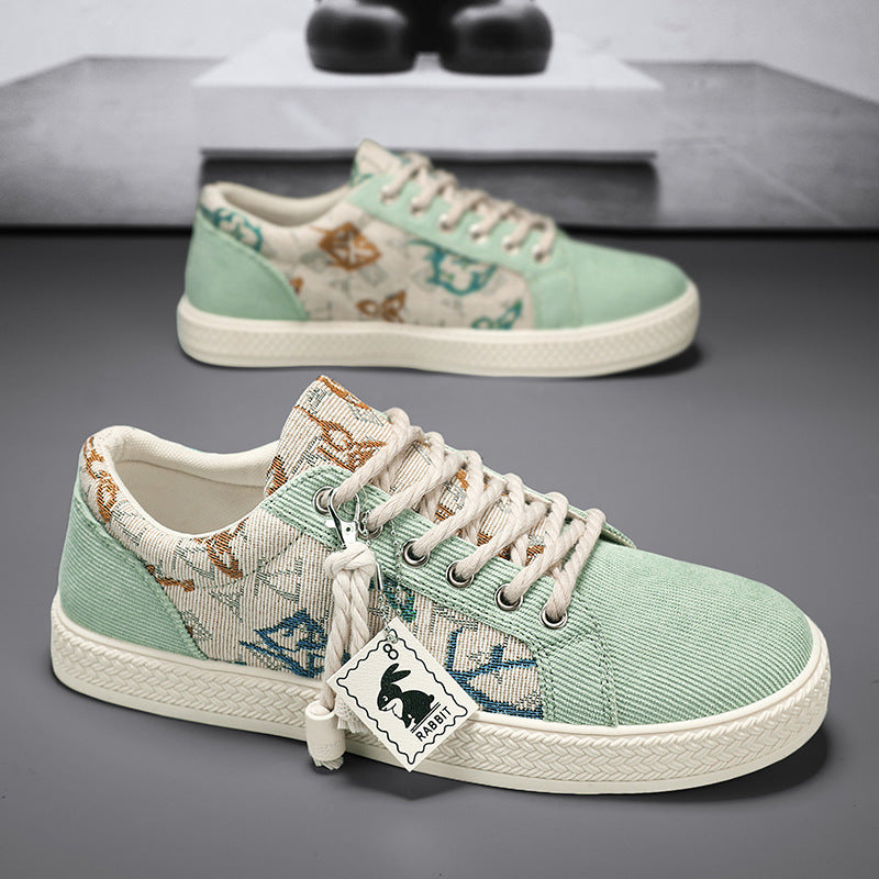 Damen Lässige Canvas-Sneakers mit einzigartigem Druckdesign EB