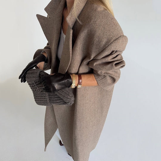 Damen eleganter Oversize-Trenchcoat EB