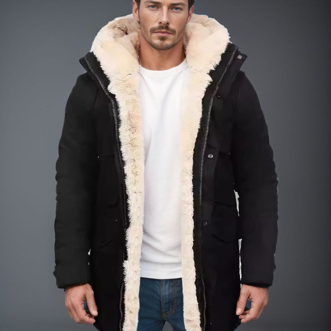 Damen praktische Parkajacke mit warmem Sherpa-Futter EB