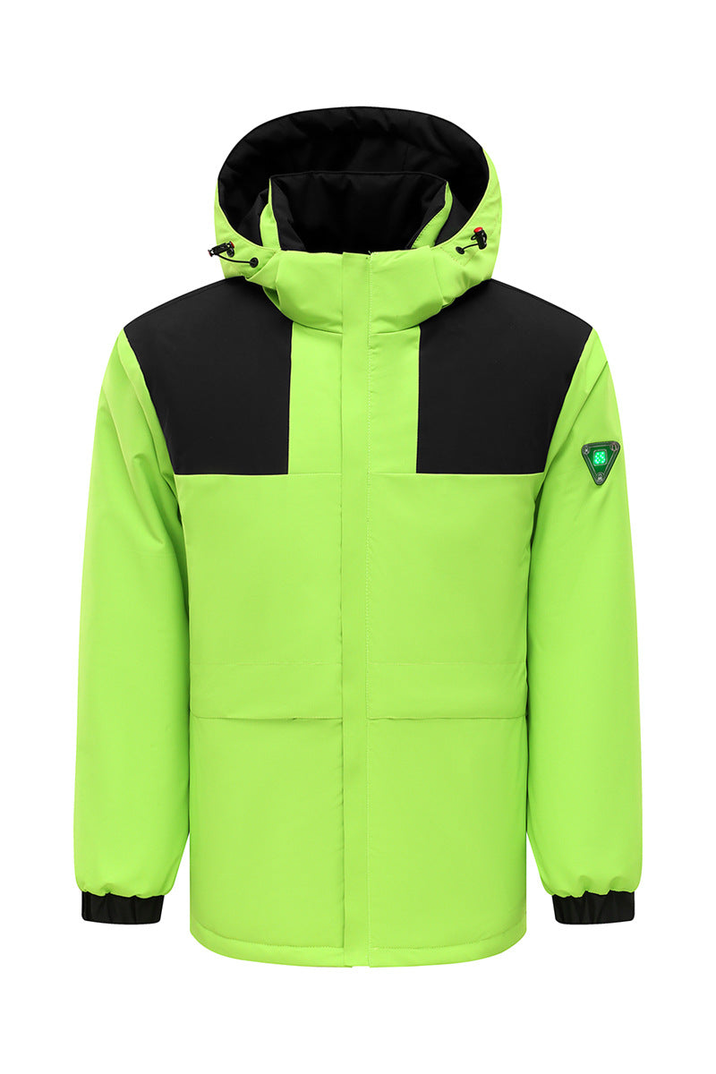 Herren modische Winterjacke mit hohem Kragen und reflektierenden Elementen R&B