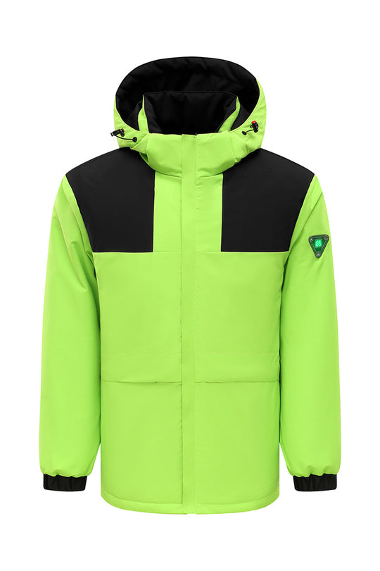 Herren modische Winterjacke mit hohem Kragen und reflektierenden Elementen R&B