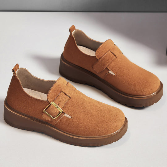 Damen Komfortable und elegante Slipper mit Schnallenverschluss EB