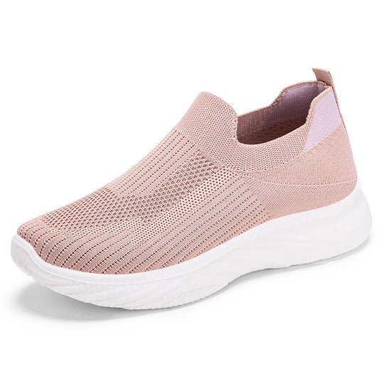 Damen Flexible Slip-On Fitness-Sneakers mit atmungsaktivem Obermaterial EB