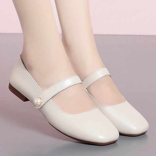 Damen Elegante Ballerinas mit modischem Riemchen und komfortablem Fußbett EB