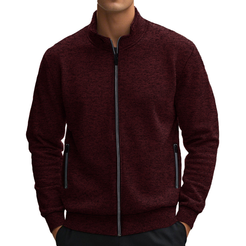 Herren Freizeitjacke mit hohen Kragen und reflektierenden Reißverschlussdetails EB