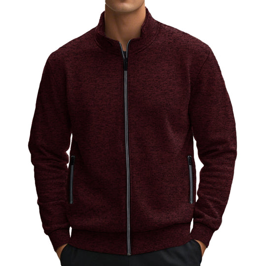 Herren Freizeitjacke mit hohen Kragen und reflektierenden Reißverschlussdetails EB