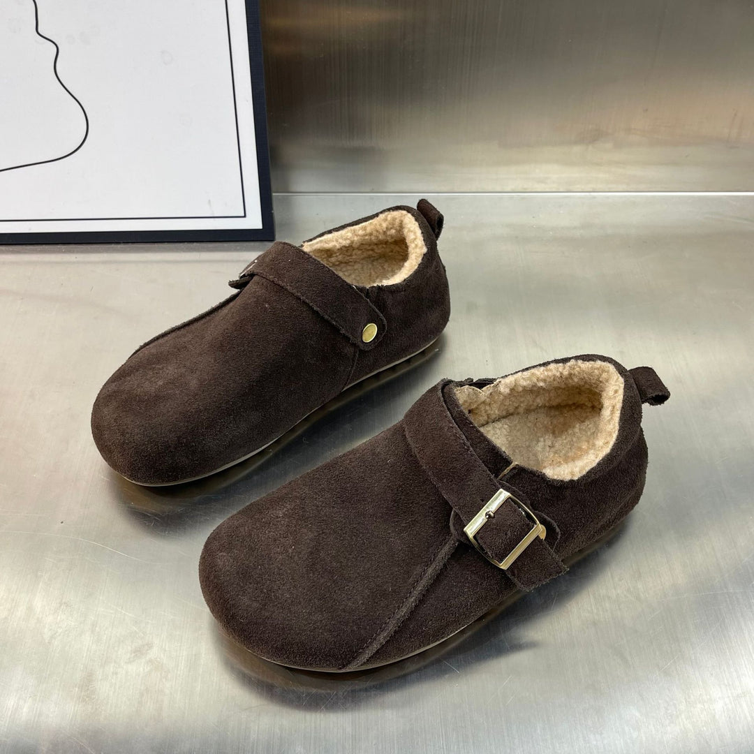 Damen Komfortable Clogs mit weichem Innenfutter und praktischem Schnallenverschluss EB
