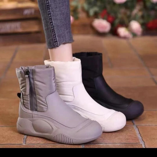 Damen sportliche Stiefel mit elastischem Schaft und rutschfester Sohle EB