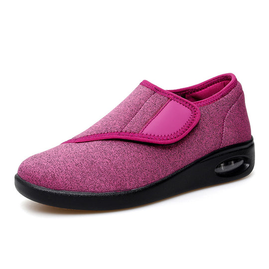 Damen Komfortable Slip-On Sneakers mit elastischem Klettverschluss EB