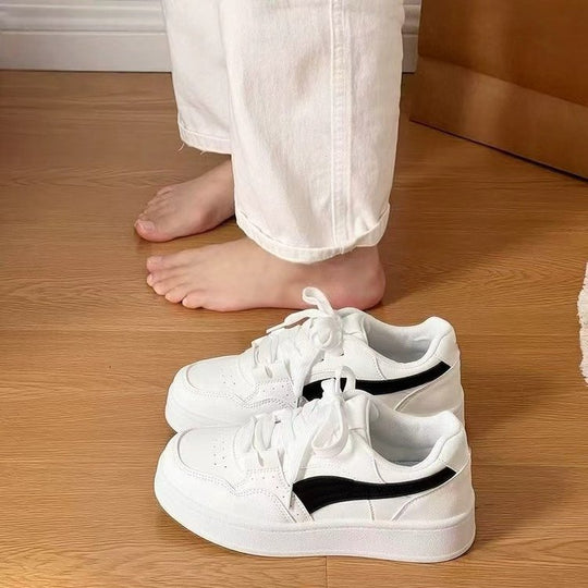 Damen Modische Sneakers mit hoher Plateausohle und sportlichem Design EB