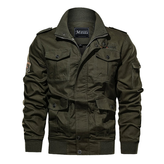 Herren  robuste Fieldjacke mit Mehrfachtaschen, gesteppter Innenleiste und Rippbündchen EB
