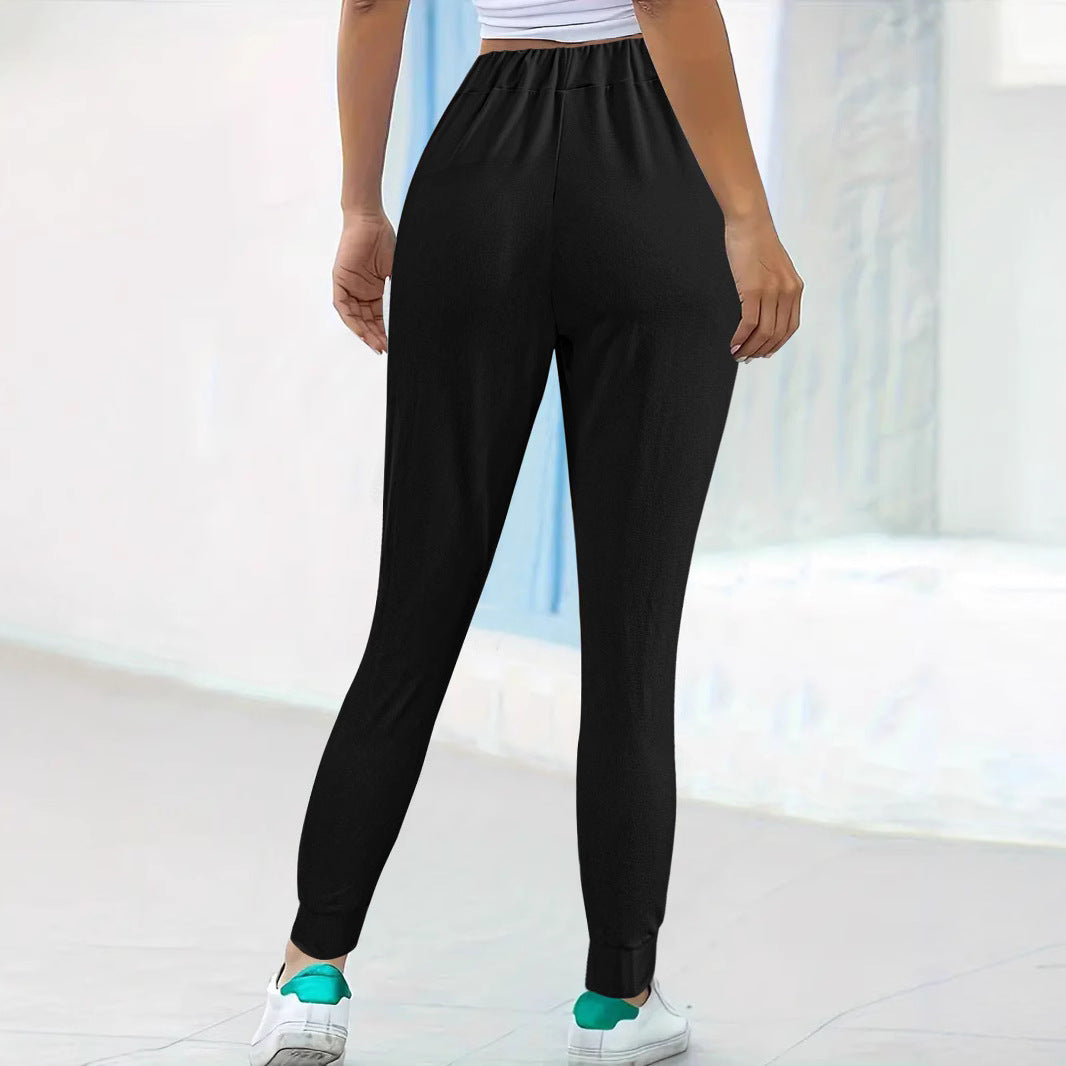 Damen Bequeme Jogginghose mit elastischem Bund und praktischen Taschen EB