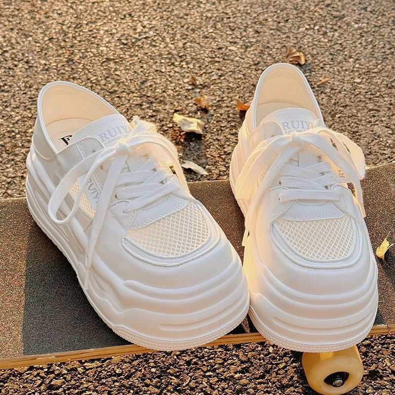Damen Trendige Chunky Sneakers mit atmungsaktivem Mesh-Obermaterial und stabiler Sohle EB