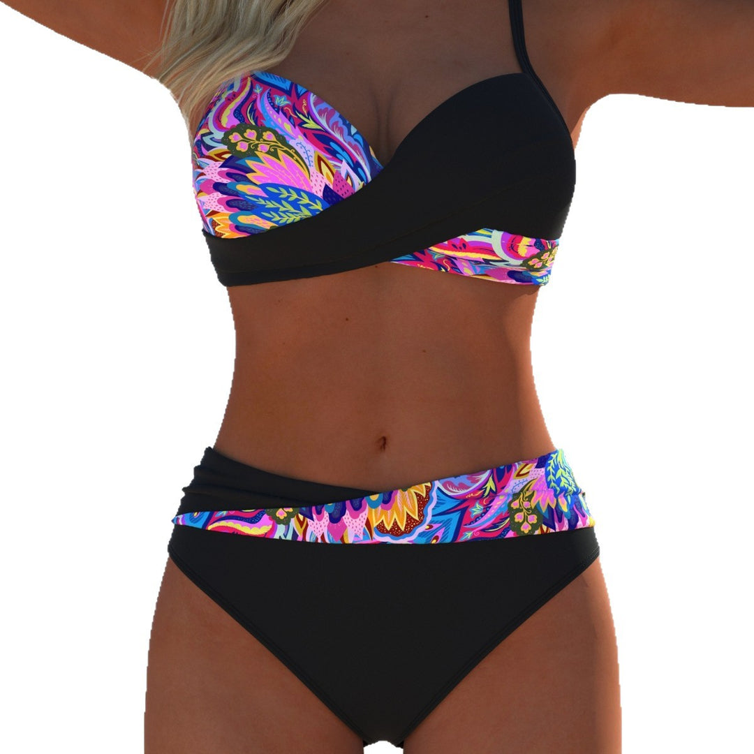 Damen Bikini-Set mit kreativem Zebra-Design und stilvollen Akzenten EB