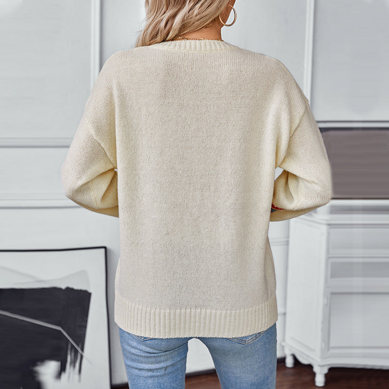 Damen gemusterter Pullover EB