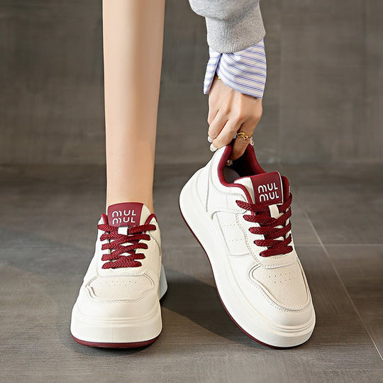 Damen modische Sneakers mit dicker Laufsohle und sportlichem Obermaterial EB
