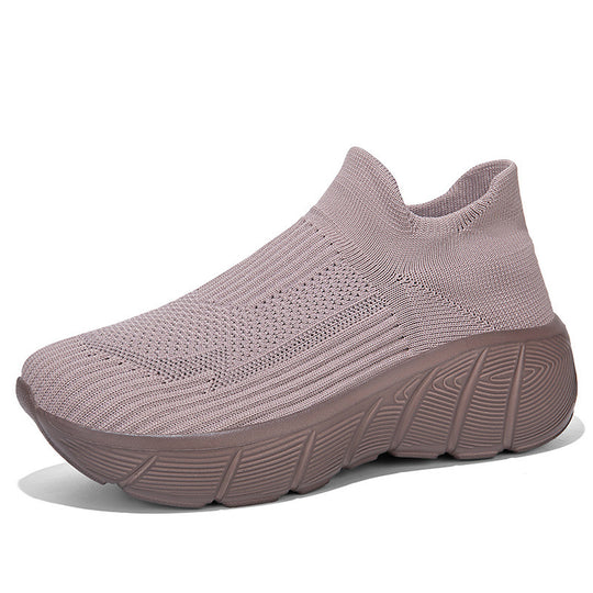 Damen Schnürlose Freizeitsneaker mit flexiblem Strick-Obermaterial EB