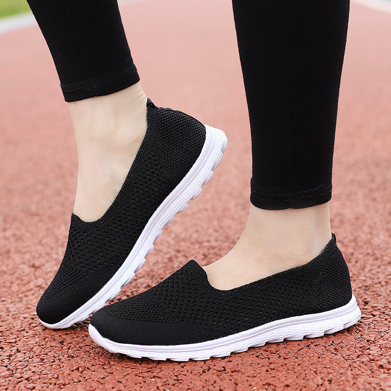 Damen nan nahtloser Komfort-Schlupfschuh mit elastischem Maschenobermaterial und gedämpfter Laufsohle EB