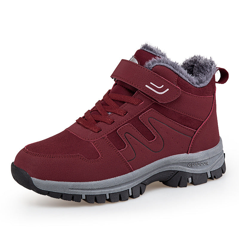 Damen Winterstiefel mit praktischem Klettverschluss und isolierender Innensohle EB