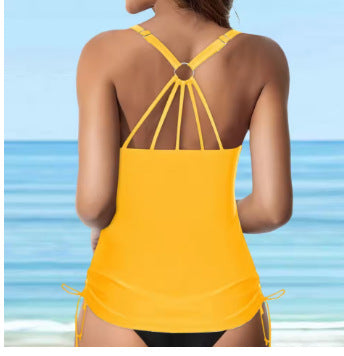 Damen lässiges Tankini-Oberteil mit Schnürung EB