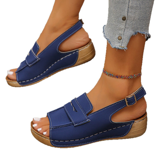 Damen Komfortable Sandalen mit verstellbarem Riemen EB
