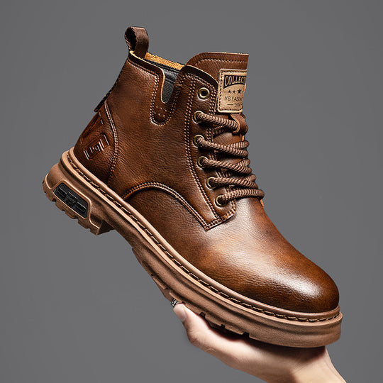 Herren Robuste Schnürstiefel mit rutschfester und dämpfender Sohle EB