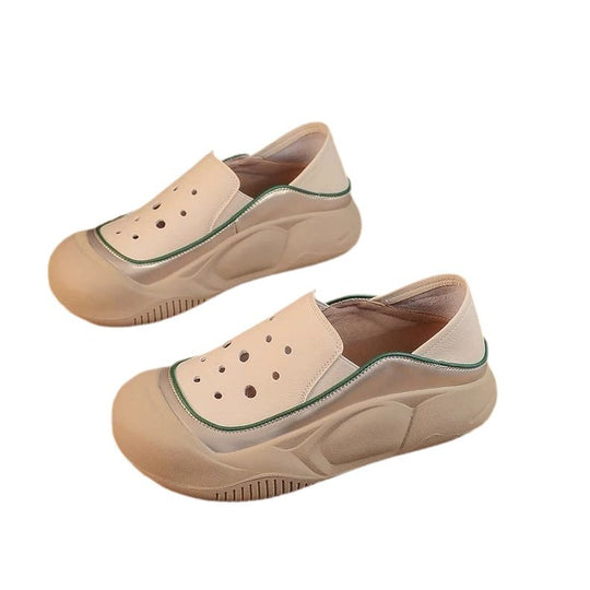 Damen modische Slip-On-Crocks mit atmungsaktiver Mesh-Oberfläche und rutschfester Sohlenkonstruktion EB