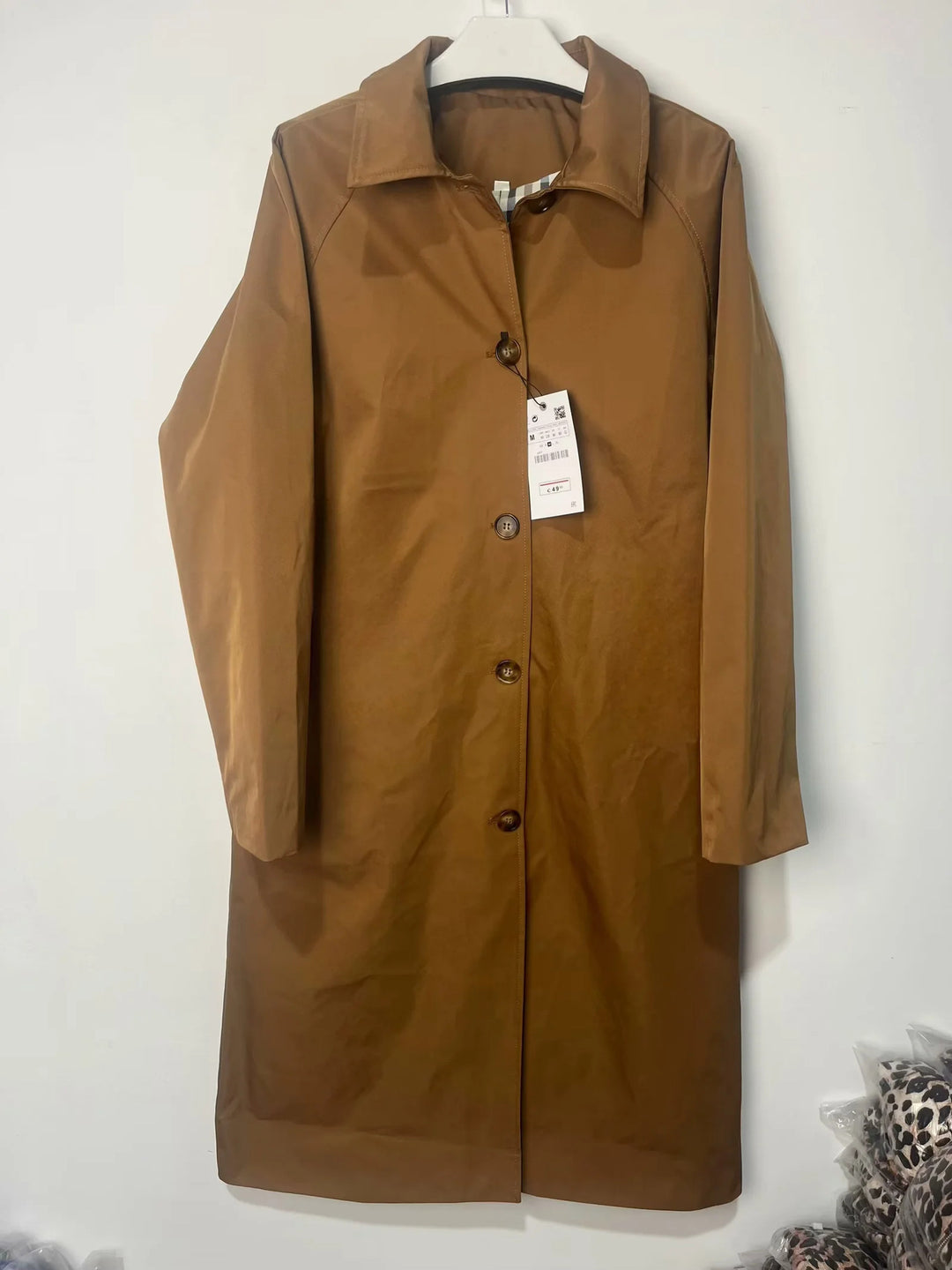Damen modische Übergangsjacke mit elegantem Stehkragen und praktischen Knopfdetails EB