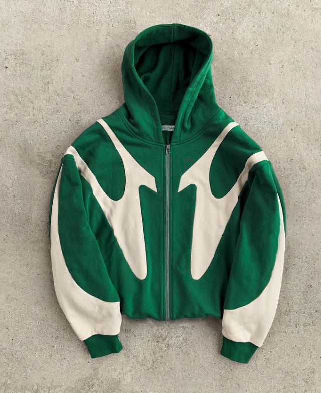 Damen stilvoller Kapuzenpullover mit kontrastierenden Einsätzen EB