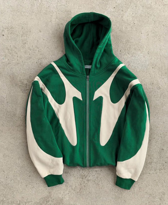 Damen stilvoller Kapuzenpullover mit kontrastierenden Einsätzen EB