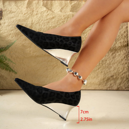 Damen Absatzschuhe mit tierischem Muster EB
