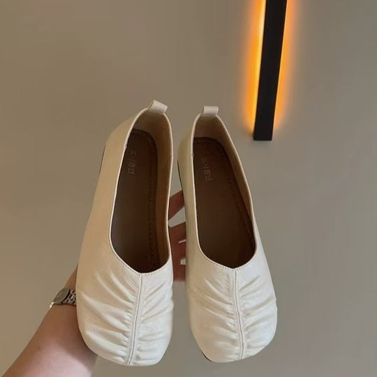 Damen elegante Ballerina-Schuhe mit modischem Rüschendesign und bequemer Innensohle EB