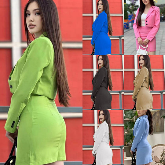 Damen Blazer-Kleid im eleganten Schnitt mit dekorativen Knopfdetails EB