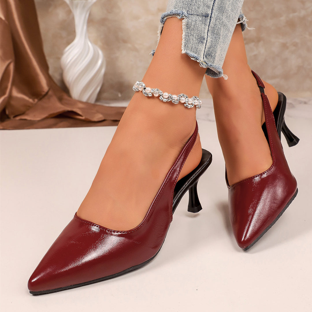 Damen Slingback-Pumps mit elegantem spitzem Design und dezentem Absatz EB