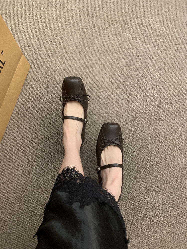 Damen Ballerinas mit zierlicher Schleife und komfortablem Fußbett EB