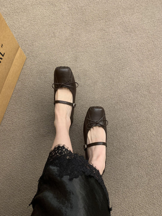 Damen Ballerinas mit zierlicher Schleife und komfortablem Fußbett EB