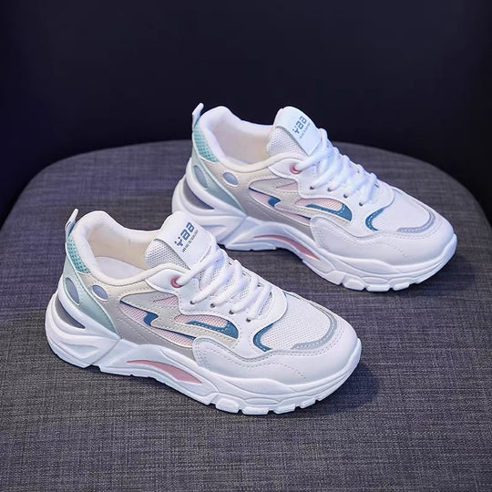 Damen Sportliche Sneaker mit atmungsaktiver Mesh-Oberfläche und stoßdämpfender Sohle EB
