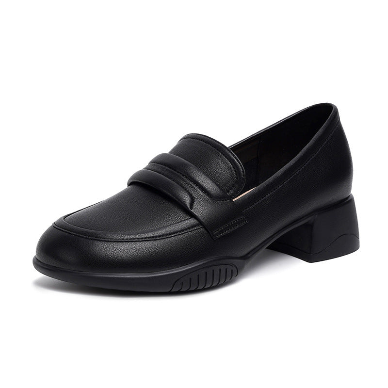 Damen Elegante Mokassins mit modischem Design und komfortablem Blockabsatz EB