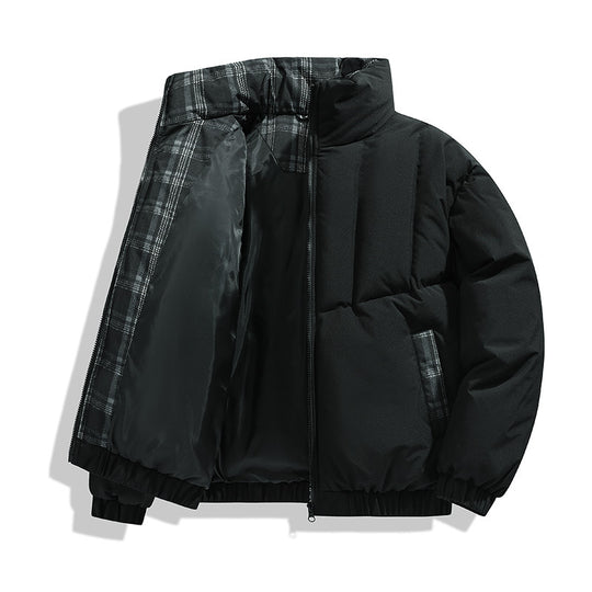 Herren isolierte Steppjacke mit hohen Kragen und praktischen Taschen EB
