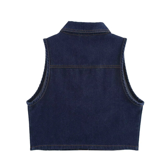 Damen weit geschnittene Jeanshose mit Bindegürtel und eleganter Silhouette EB