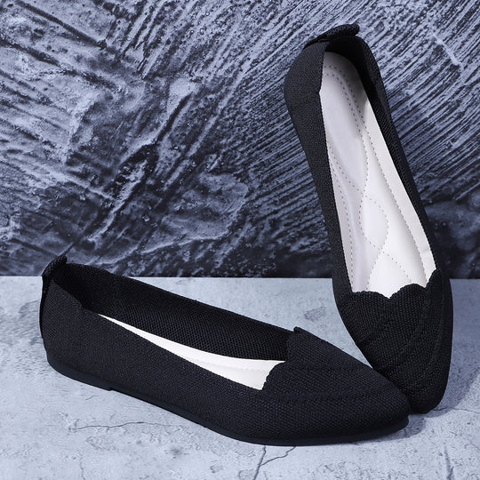 Damen Ballerinas mit elegantem Herz-Ausschnitt EB